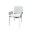 Tierra Outdoor Liv Dining Chair met wit frame inclusief zitkussens - diverse kleuren - kleur