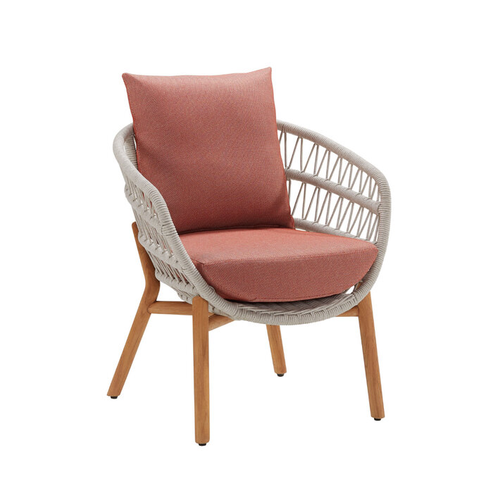 Higold Higold 7piece dining set with Vasca armchairs - Pallisad table 265x100cm teak - honey brown finish