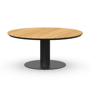 Tierra Outdoor Tierra Outdoor Morena Low Dining Table 120cm round Charcoal - Teak - TO-5676 + TO-5766
