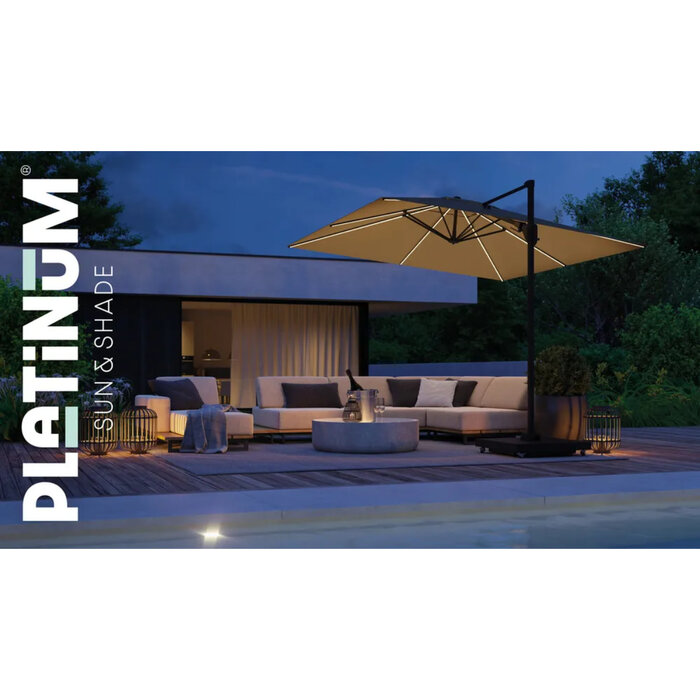 Platinum Platinum Sun & Shade floating parasol Challenger T² Glow ø350 anthracite - art.7126