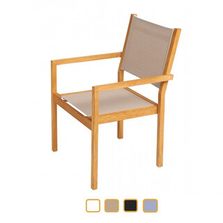 Traditional Teak Traditional Teak  KATE stacking chair teak met batyline