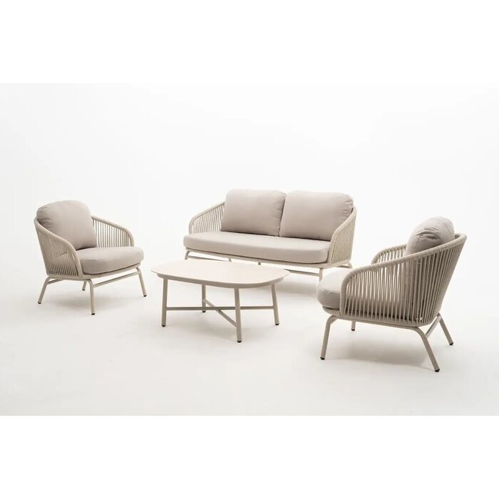 Callisto Callisto 4-delige Livorno 2-seater sofa set Champagne
