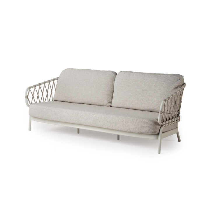 Tierra Outdoor Tierra Outdoor Natal Lounge 3-Seater Creme White -Dove cushions - TO-7416