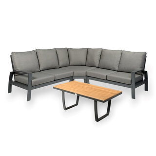 Tierra Outdoor Tierra Outdoor Valencia 4-piece BIG corner set Charcoal teak