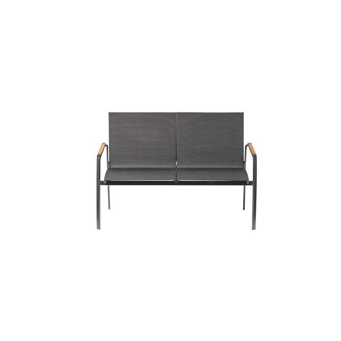 Kettler Kettler DIAMOND 2-seater bench grijs alu-textileen - teak
