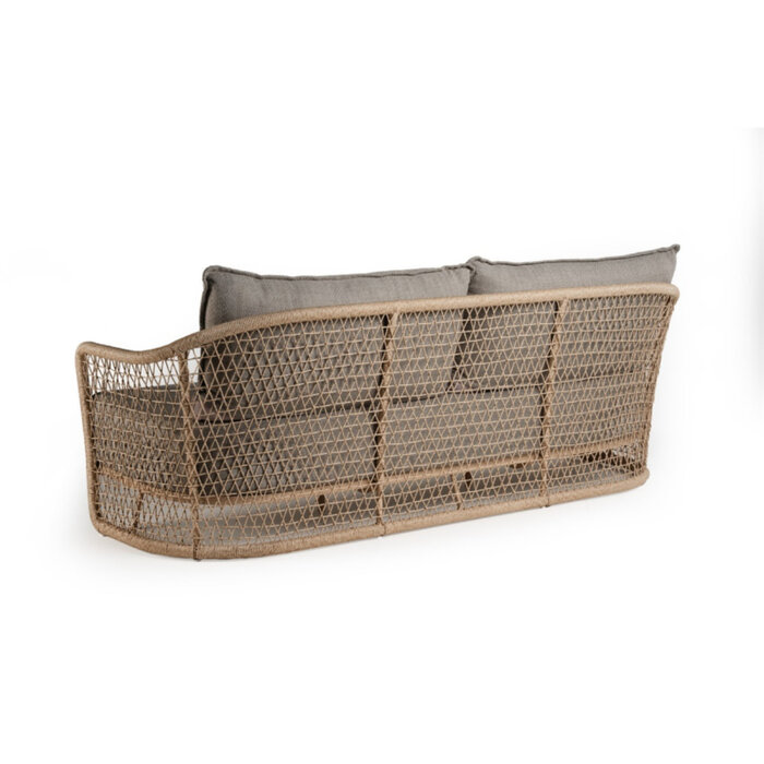 Tierra Outdoor Tierra Outdoor Blend Lounge 3-seater Natural Latte -Stone Grey cushions - 216 x 80 x 77 - TO-7425
