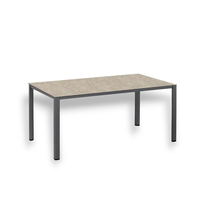 Kettler KETTLER table 160*95cm HPL Sandstone - CUBIC leg dark grey