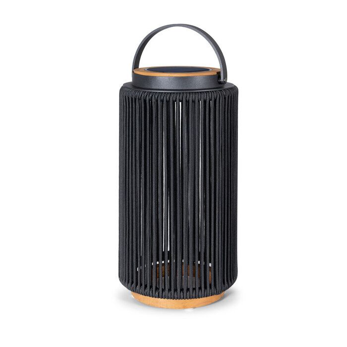 EasyFires Easylight Lantaarn VALENTINO solar Large - 48cm hoog -Donkergrijs