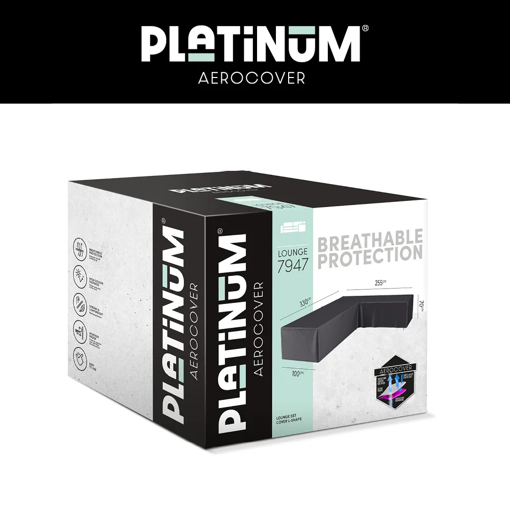 Platinum Aerocover Lounge cover L 330x255x100xH70 Right art.7947