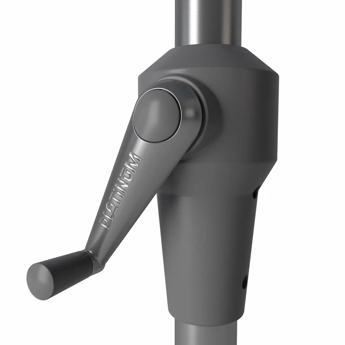 Platinum Platinum RIVA pole parasol - 300cm rond - teaklook frame - dark grey fabric