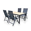 Tierra 5-delig tuinset Avento standenstoel xerix met BRIGA tafel antraciet + HPL BERGAMO 160x90cm