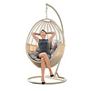 Hamilton Bay Hangstoel EGG rond CREAM +taupe kussen