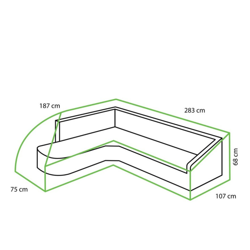 Tierra Outdoor Tierra Outdoor Cover For Fresca Lounge Set Right TO-8424