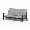 Tierra Outdoor Queens Lounge Bench 3-Seater Grey -Charcoal Grey cushions - TO-6712