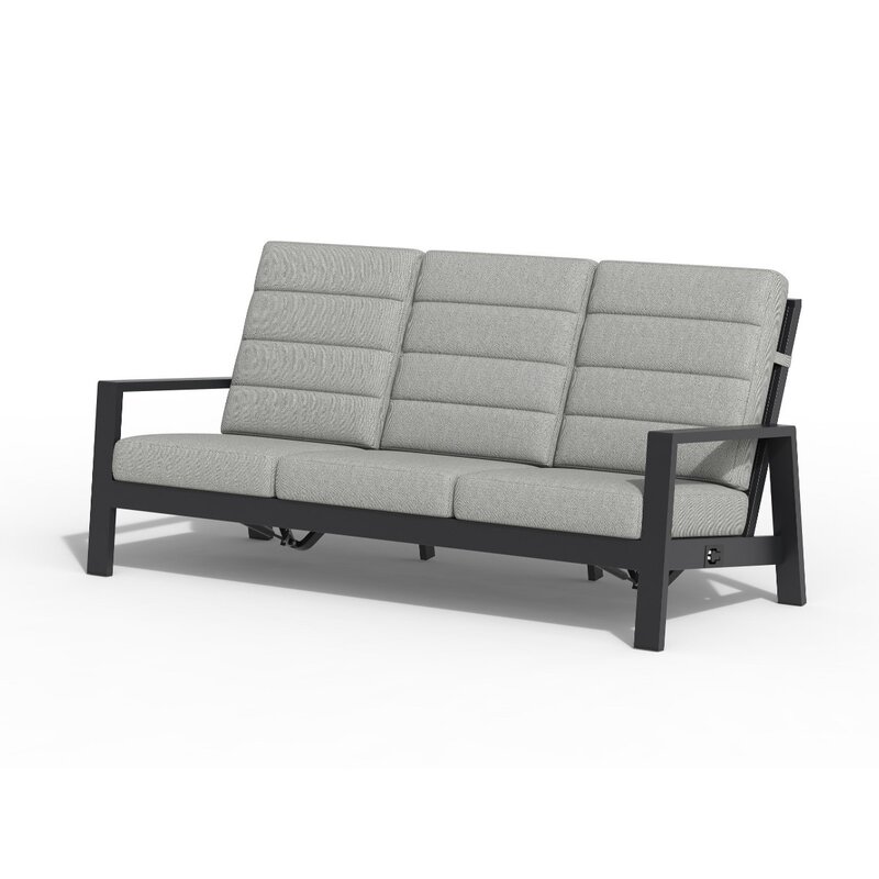 Tierra Outdoor Tierra Outdoor Queens Lounge Bench 3-Seater Grey -Charcoal Grey cushions - TO-6712