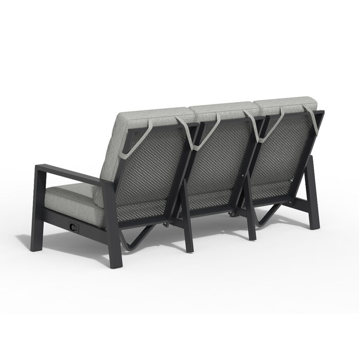 Tierra Outdoor Tierra Outdoor Queens Lounge Bench 3-Seater Grey -Charcoal Grey cushions - TO-6712