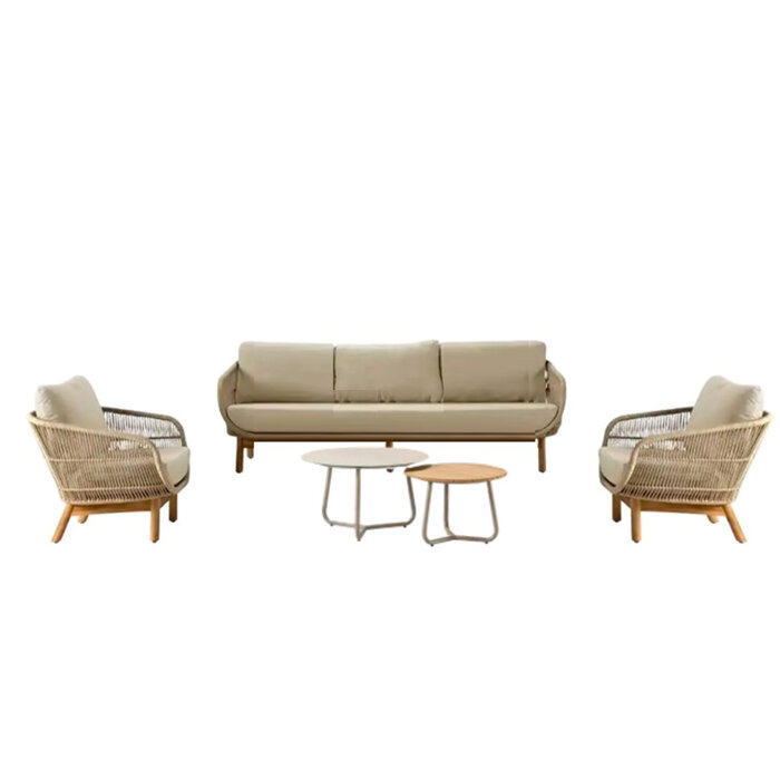 Callisto Callisto 5-delige Preston lounge sofa set Natural