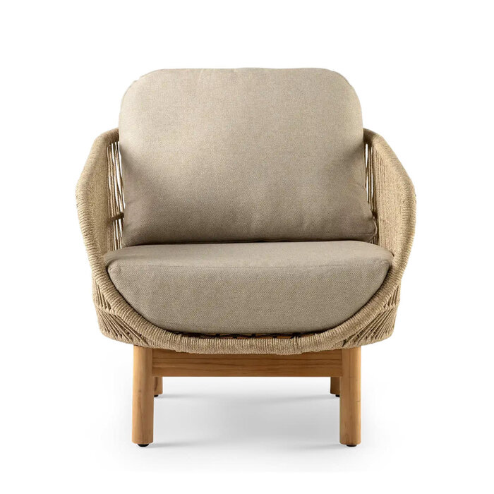 Callisto Callisto 5-piece Preston lounge 2-SEATER sofa set Natural - with Girona coffee table set