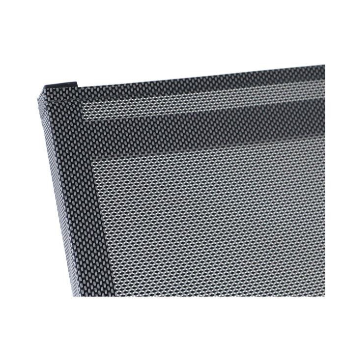 Oceo Eden foldable lounger dark grey - aluminum - graphite grey sling