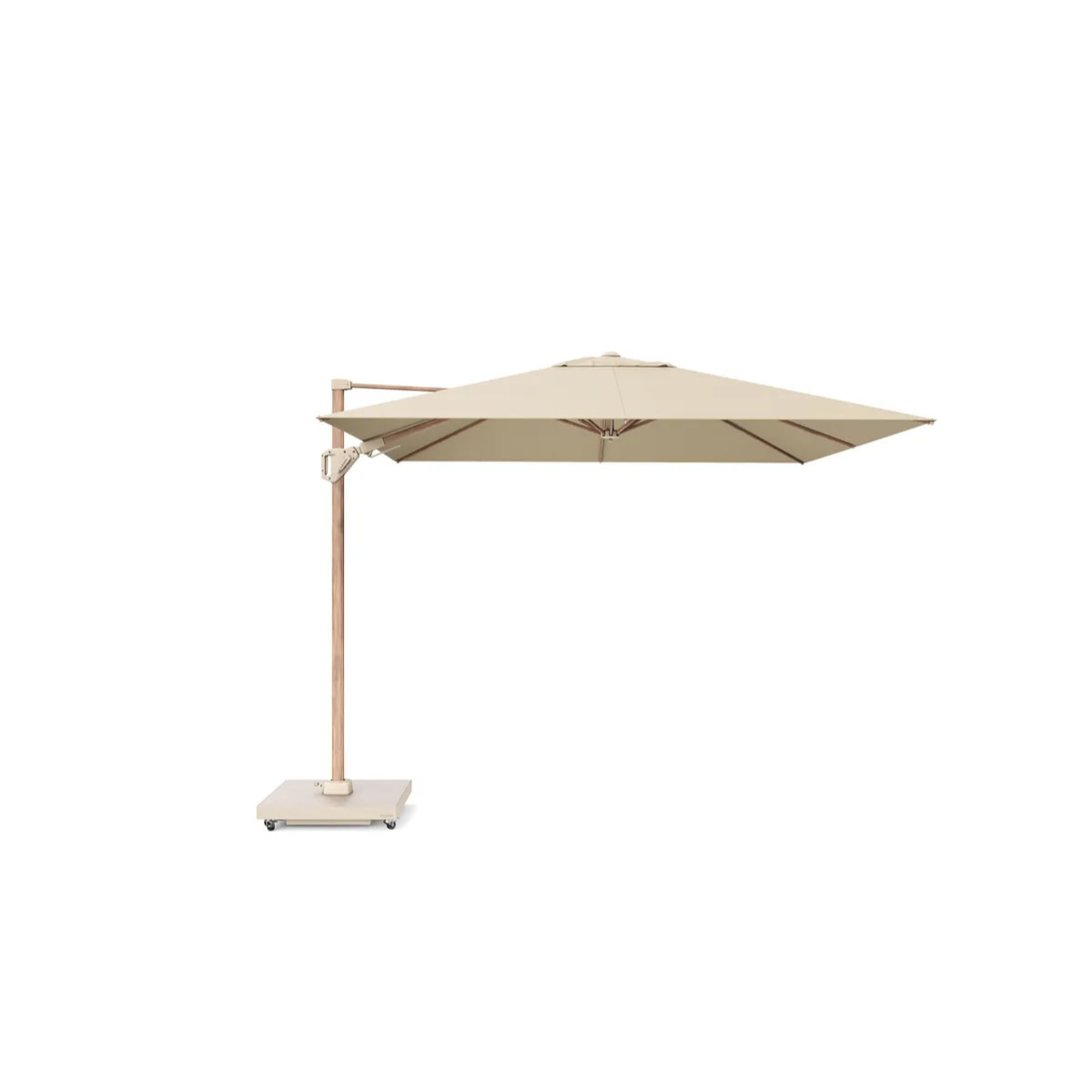 Platinum Platinum Challenger T2 PREMIUM zweefparasol - 300x300cm - Teaklook-Champagne - art.7132O