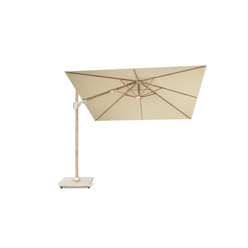 Platinum Platinum Challenger T2 PREMIUM zweefparasol - 300x300cm - Teaklook-Champagne - art.7132O