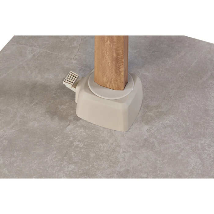 Platinum Platinum Challenger T2 PREMIUM zweefparasol - 300x300cm - Teaklook-Champagne - art.7132O