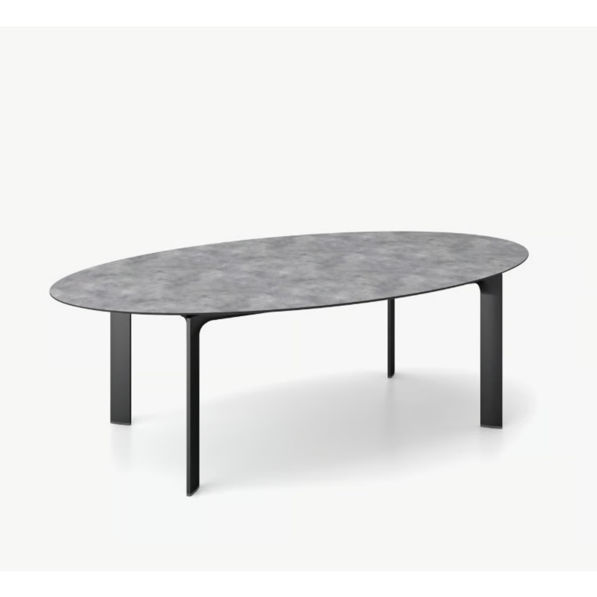 Kettler KETTLER diningtafel OVAAL 240x132cm HPL Jura, Edge poot antraciet