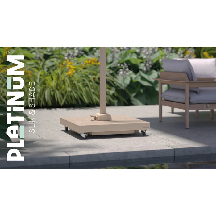 Platinum Parasol base Ceramica color SANDSTONE for free hanging parasol - fillable up to 90kg - art.6105