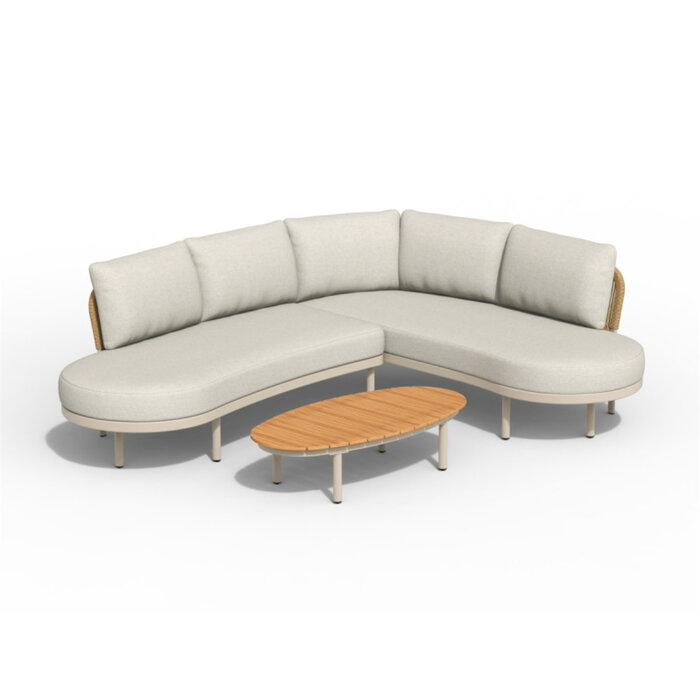 Tierra Outdoor Tierra Outdoor Fumanu Lounge Set Organic LEFT CHAMPAGNE - TO-00525