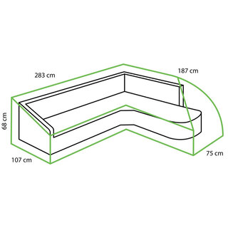 Tierra Outdoor Tierra Outdoor Cover For Fresca Lounge Set Left TO-8423