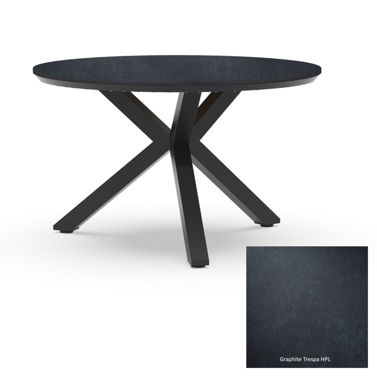 Tierra Outdoor Tierra Outdoor Orbital Dining Table 120cm round Grey - Trespa HPL top -