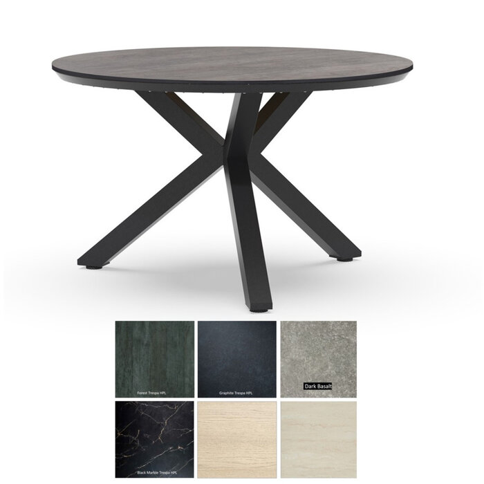 Tierra Outdoor Tierra Outdoor Orbital Dining Table 120cm round Grey - Trespa HPL top -