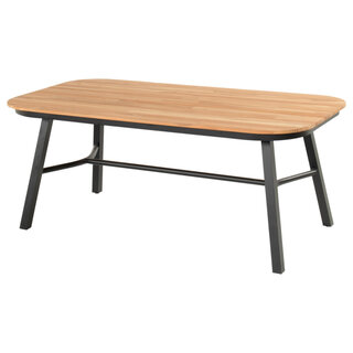 Hartman Hartman Tubb dining tuintafel 185x100cm - black alu.  - teak top
