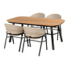 Hartman 5-piece garden set Tubb dining tablel 185x100cm - teak top -