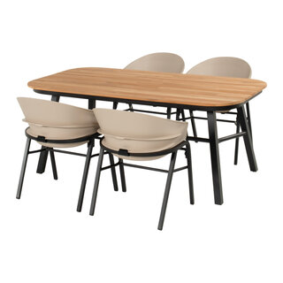 Hartman Hartman 5-piece garden set Tubb dining tablel 185x100cm - teak top -