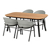 Hartman 5-delig tuinset Tubb dining tuintafel 185x100cm - teak top -