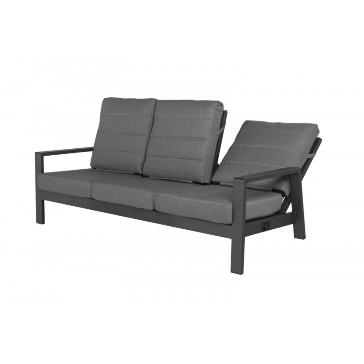 Tierra Outdoor Tierra Outdoor Queens SOFA set 4-priece w. large coffee table grey - Charcoal grey cushions