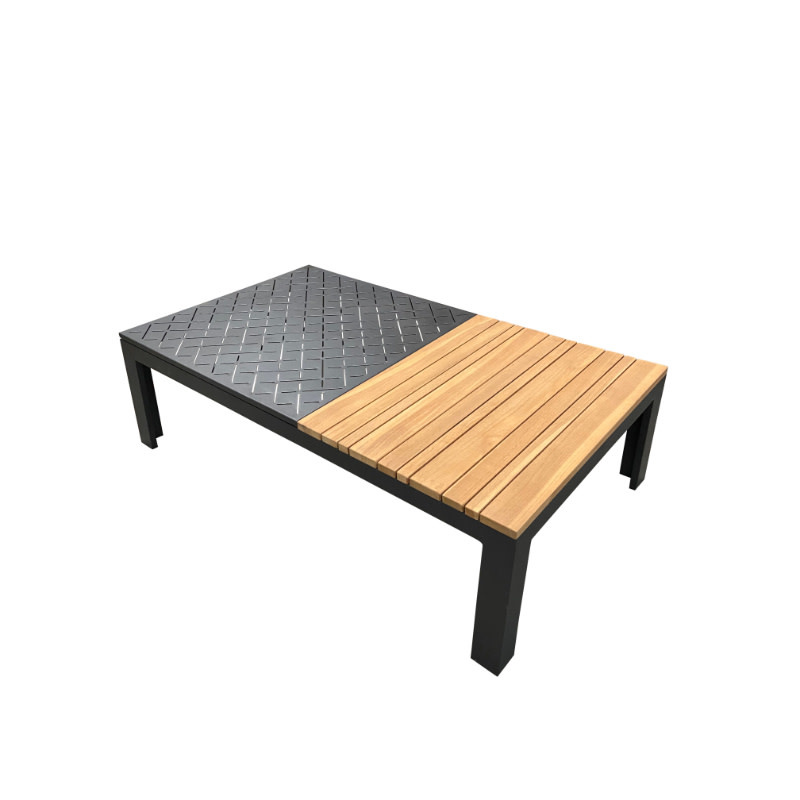 Tierra Outdoor Tierra Outdoor Queens SOFA set 4-priece w. large coffee table grey - Charcoal grey cushions