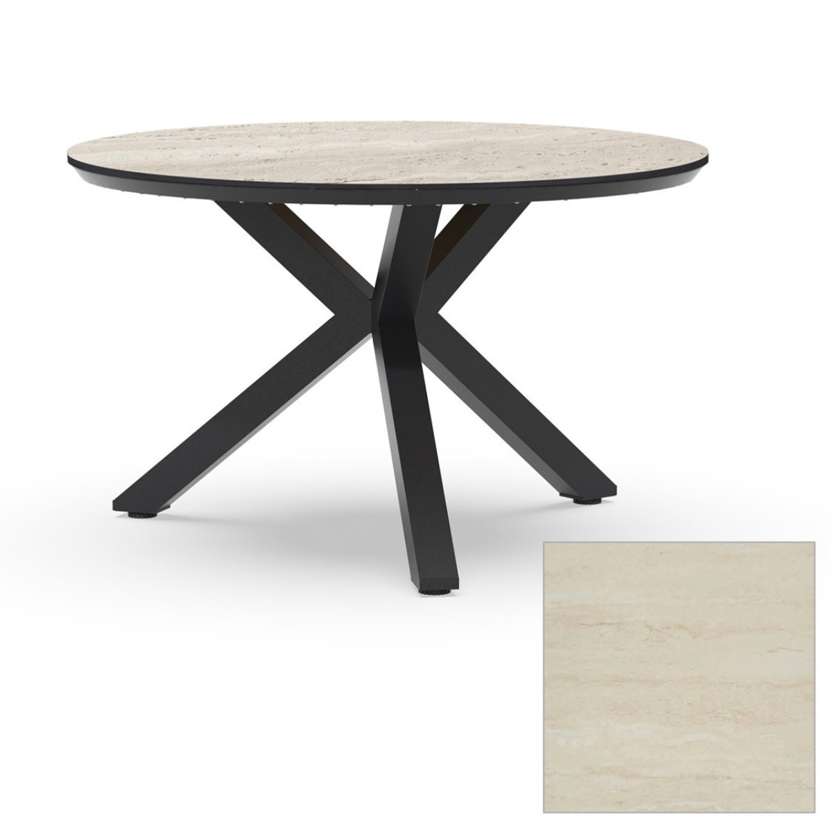 Tierra Outdoor Orbital Dining Table 120cm round Grey - Trespa HPL