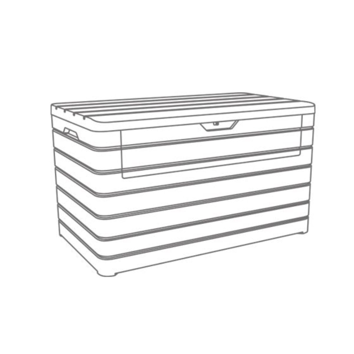Toomax Cushion box Dolomiti - 970L - 146x82x85cm - Resin Grey Wood
