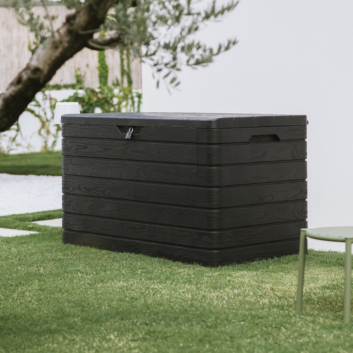 Toomax Toomax Kussenkist kussenbox Dolomiti - 970L - 146x82x85cm - Kunststof Grey Wood