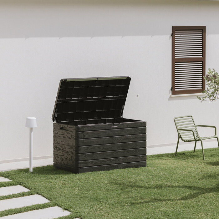 Toomax Toomax Kussenkist kussenbox Dolomiti - 970L - 146x82x85cm - Kunststof Grey Wood