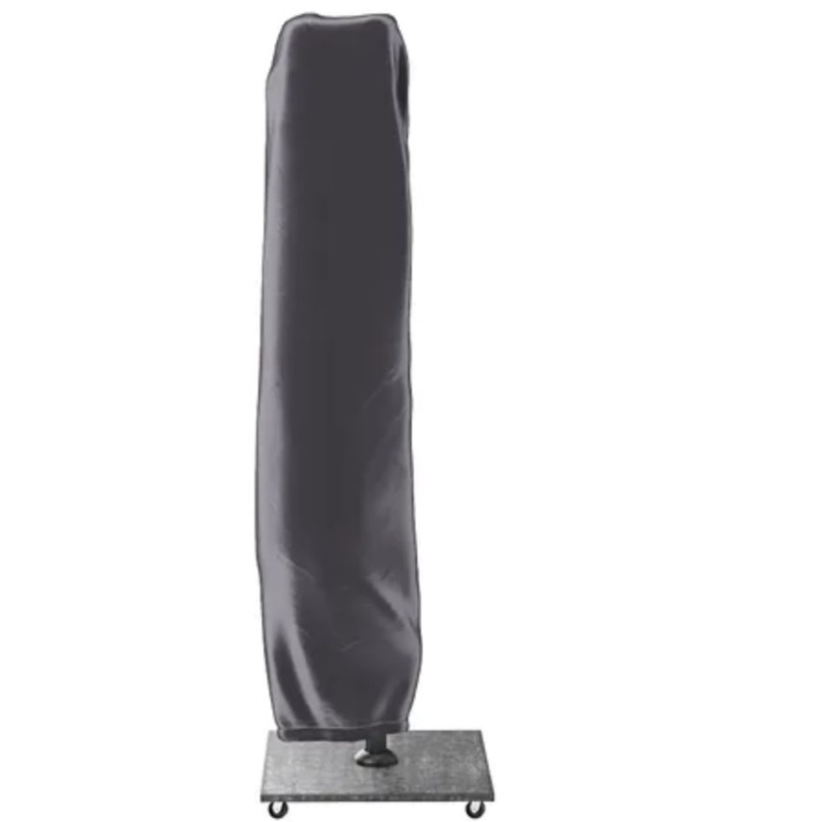 Platinum Platinum Challenger T2  PREMIUM zweefparasol SET- 300x300cm - Teaklook-Champagne - art.7132O met ceramica voet en afdekhoes