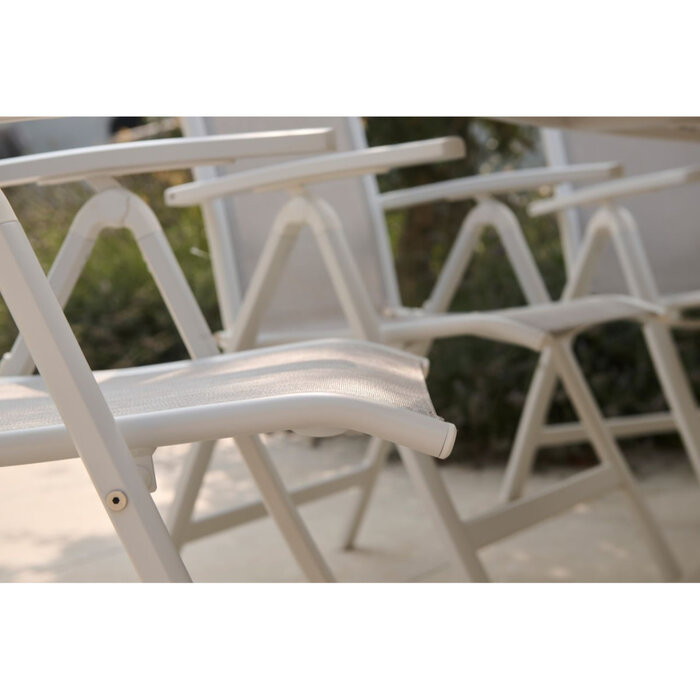 Hartman Hartman Alice Comfort RECLINER w. alu armrests - ROYAL WHITE frame - BEIGE textileen