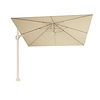 Platinum Challenger T2 PREMIUM Free arm parasol - 3x3 - SANDSTONE frame - CHAMPAGNE fabric