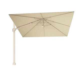 Platinum Platinum Challenger T2 PREMIUM Free arm parasol - 3x3 - SANDSTONE frame - CHAMPAGNE fabric