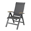 Kettler ALTURA CURVE recliner TEAK ARMS alu-text. Gray