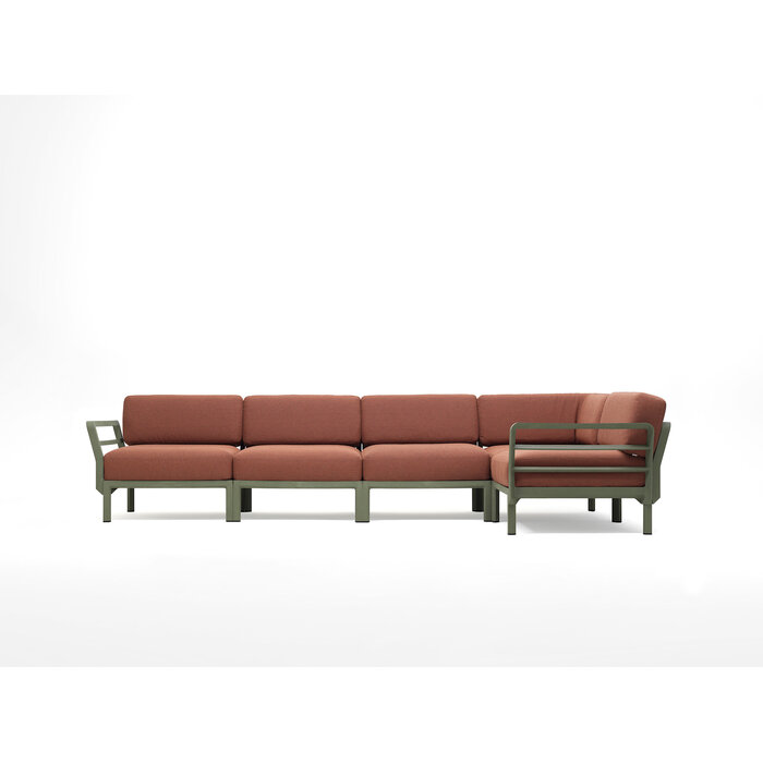 Nardi Nardi Maximo 5 modular lounge corner Cactus frame - Cannella Sunbrella cushions