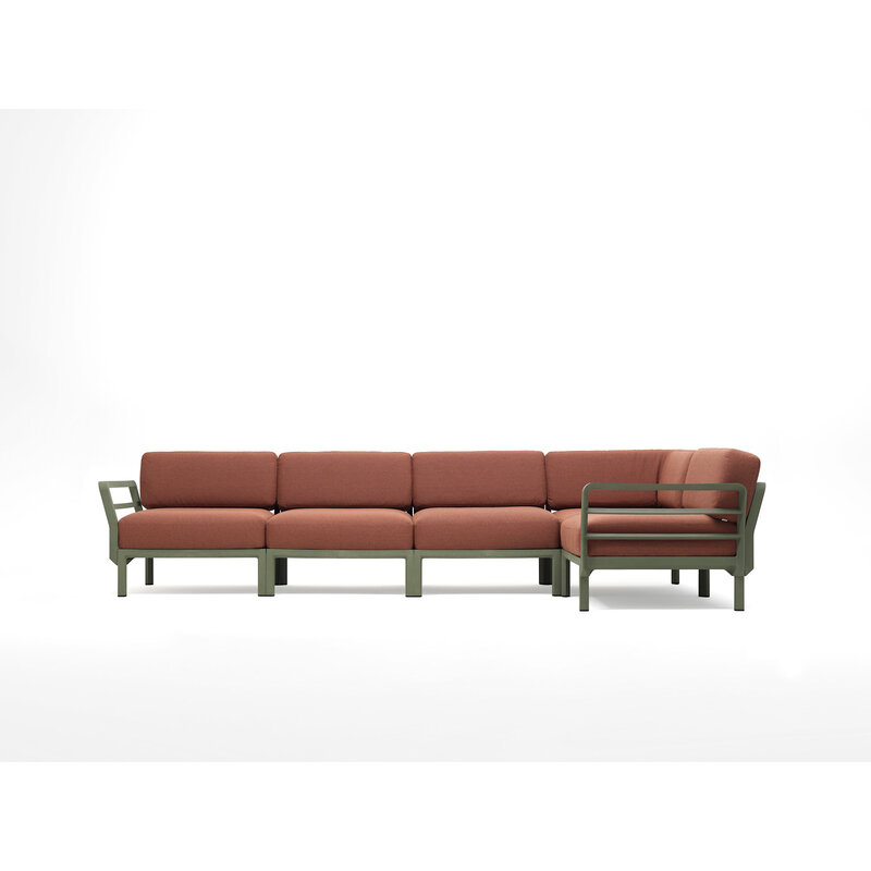 Nardi Nardi Maximo 5 modular lounge corner Cactus frame - Cannella Sunbrella cushions