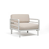 Nardi Maximo Lounge Stoel Modulair Gesso light grey frame - Perla Sunbrella cushions